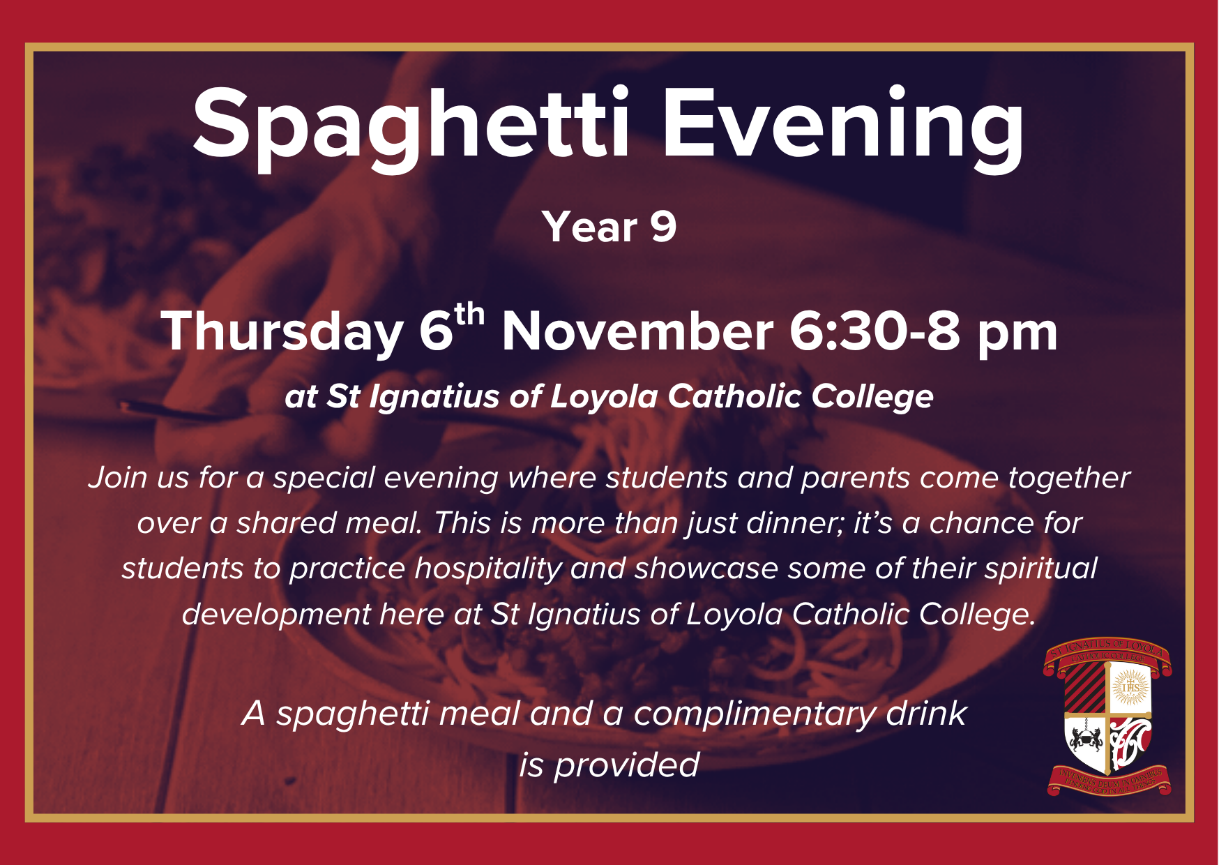Year 9 Spaghetti Evening