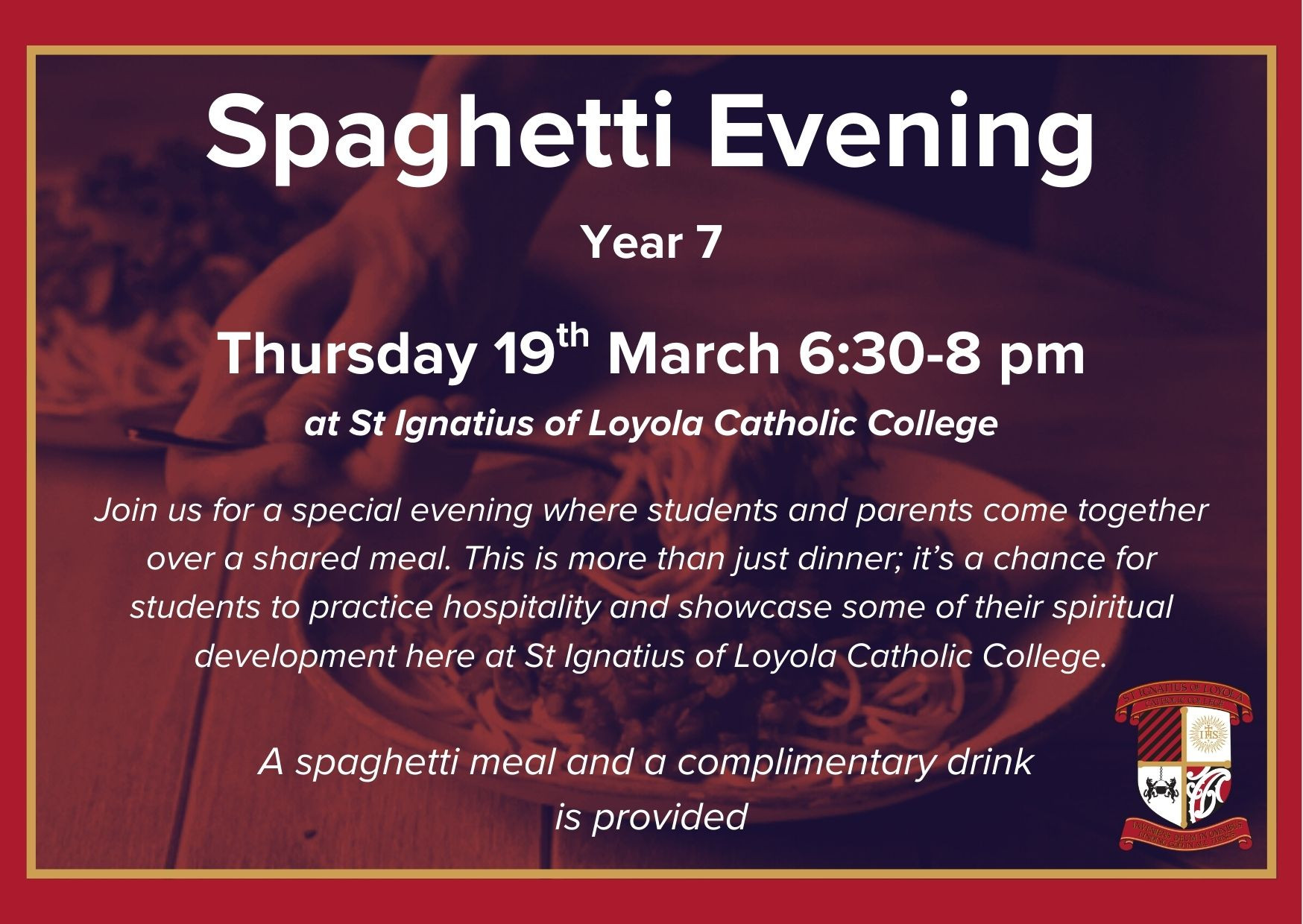 Year 7 Spaghetti Evening